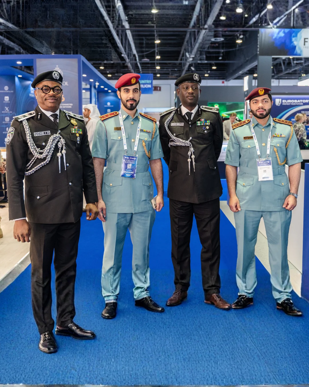 Officers networking on the World Police Summit floor