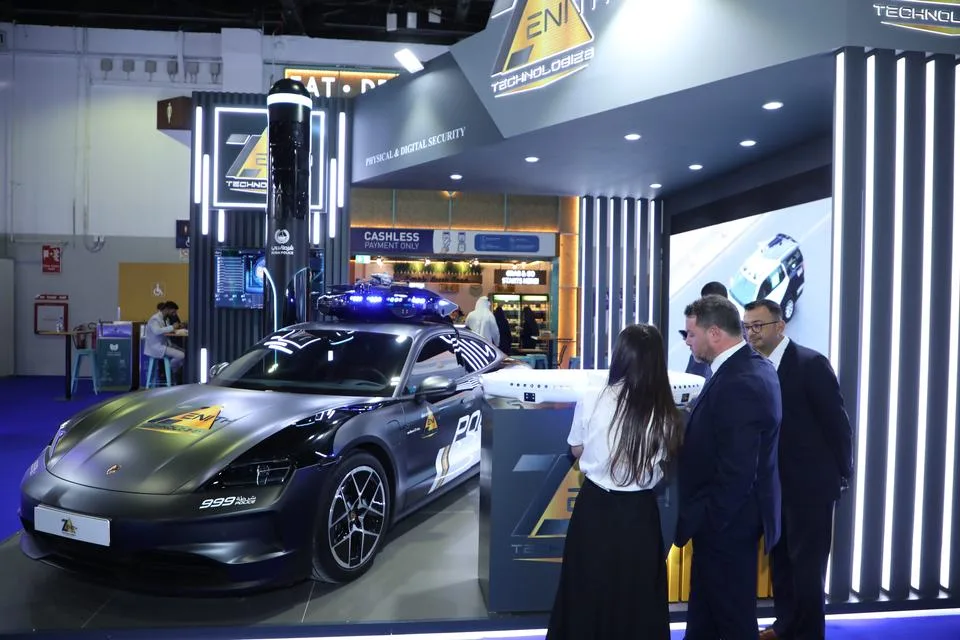 A next generation police patrol car on display at WPS 2025